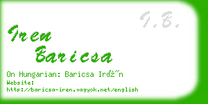 iren baricsa business card